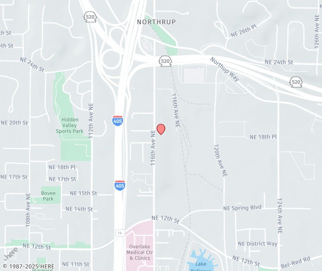 Location Map: 1920 116th Avenue North East Bellevue, Washington 98004