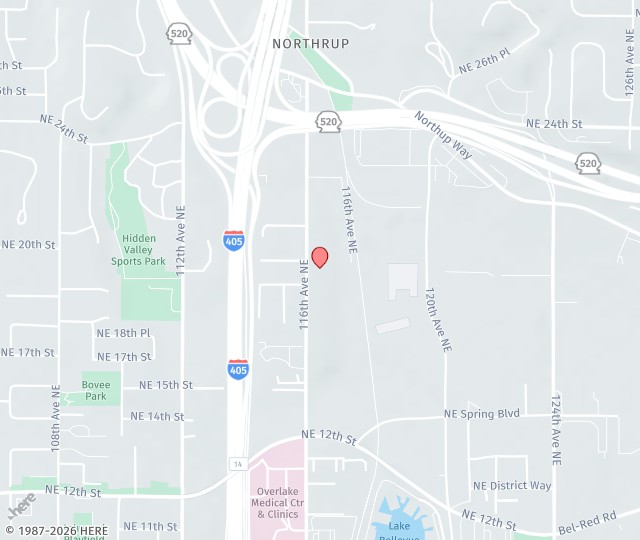 Location Map: 1920 116th Avenue North East Bellevue, Washington 98004