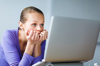 Girl on Laptop Computer